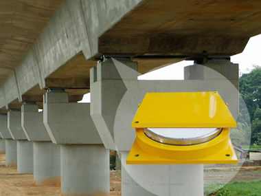Some bridge bearings are placed between superstructure and bridge piers.