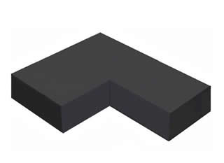 A black plain elastomeric bearing without any reinforced steel plates