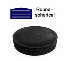 A round & spherical laminated elastomeric bearings with its profile